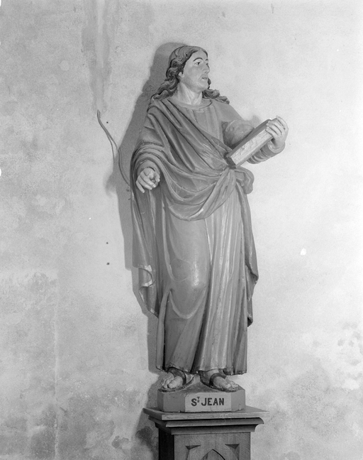 Groupe sculpté (grandeur nature) : les évangélistes, église paroissiale Saint-Budoc ou Notre-Dame de la Clarté (Beuzec-Cap-Sizun)