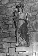 Statue de la Vierge à l'Enfant, église paroissiale Saint-Gervais, Saint-Protais (Guenroc)