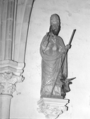 Statue (d'applique) : saint Cornély, église paroissiale Saint-Gildas (Locqueltas)