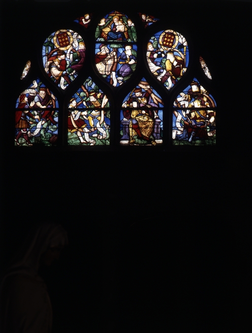 Verrière à personnages de la baie 12 : Arbre de Jessé, église Saint-Gilles (Malestroit)