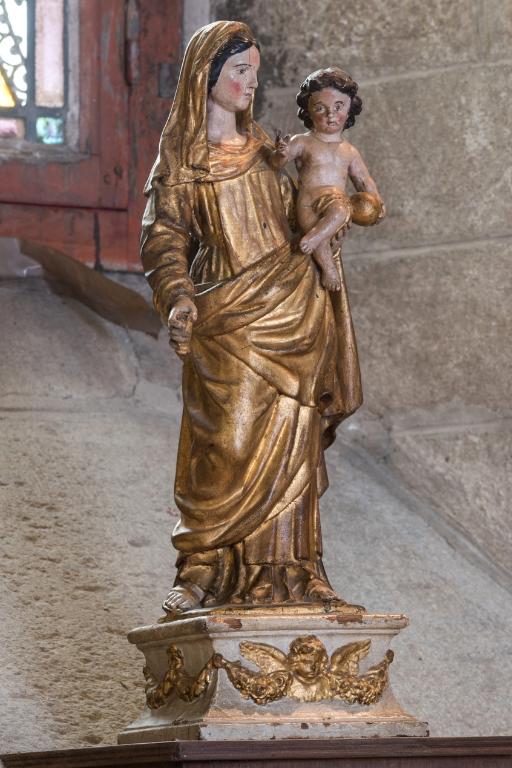 Statuette : Vierge à l'Enfant, basilique Notre-Dame-du-Roncier (Josselin)