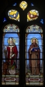 Verrière de la maîtresse-vitre : Saint Cornély ; Saint Mélec