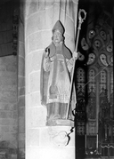 Statue (grandeur nature, d'applique) : saint Servais, église paroissiale Saint-Servais (Saint-Servais)