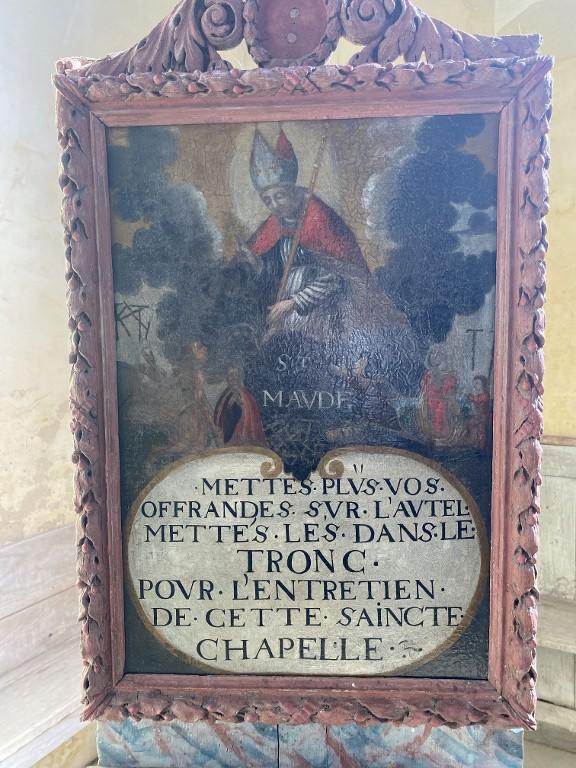 Tronc (tronc d'offrandes), chapelle Saint Maudé (La Croix-Helléan)