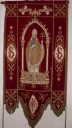 Bannière de procession paroissiale : Saint Léon-le-Grand ; Immaculée Conception