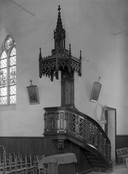 Chaire à prêcher, style néo-gothique, église paroissiale Saint-Nicolas (La Dominelais)