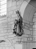 Statue (petite nature) : Vierge à l'Enfant terrassant une démone, église paroissiale Saint-Yves (Plouray)