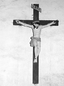 Statue (d'applique, petite nature) : Christ en croix, chapelle Saint-Jean (Séglien)