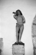 Statue (d'applique, petite nature) : saint Sébastien, église paroissiale Saint-Paban (Pouldreuzic)