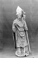 Statue (petite nature, d'applique) : saint évêque, presbytère (Carnoët)