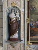 Statue : Vierge à l'Enfant, église Saint-Nicodème (Quily fusionnée en Val d'Oust en 2016)