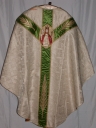 Ornement blanc 5 : chasuble, voile de calice