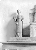 Statue (petite nature) : saint Etienne, chapelle Saint-Paterne (Meslan)