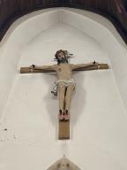 Croix : christ en croix, église paroissiale Saint-Laurent (La Grée-Saint-Laurent)