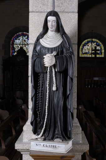 Ensemble de deux statues : Sainte Claire ; Saint François (Pluméliau fusionnée en Pluméliau-Bieuzy en 2019)