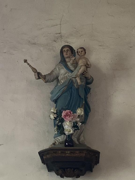 Statue : Vierge à l'Enfant, église Saint-Samson (Helléan)