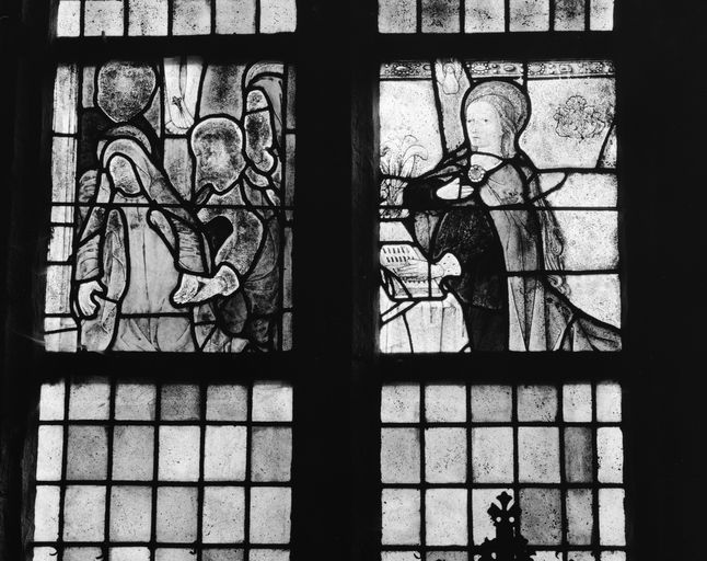 Verrière de la baie 4 : Annonciation, Pamoison de la Vierge, chapelle Saint-Mélec (Guégon)