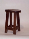 Ensemble 2 de 4 tabourets d'église