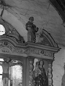 Statue (d'applique, demi-nature) : saint Dominique, chapelle Notre-Dame-de-la-Clarté (Trébrivan)