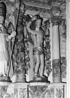 Statue (petite nature) : saint Sébastien, chapelle Saint-Sébastien (Saint-Ségal)