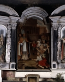 Tableau : Miracle de saint Molvan, chapelle Saint-Molvan (Cléguérec)