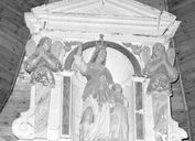 Groupe sculpté : Raphaël et Tobie, église paroissiale Saint-Pierre-es-Liens (Plescop)