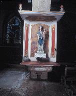 Autel, retable (retable cadre), retable de la Vierge, église paroissiale Saint-Malo (Locmalo)