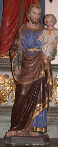 Statue sur culot : Saint Joseph et l'Enfant