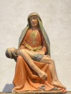 Groupe sculpté : Vierge de Pitié, église Saint-Jean-Baptiste du Temple (Carentoir)