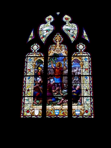 Verrière de la baie 7 (verrière hagiographique, vitrail tableau) : saint Victor (?)
