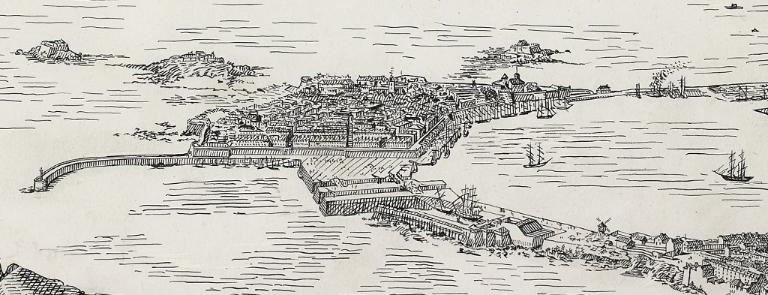 Digue et cale de l'avant-port de Saint-Servan (dossier en cours), terre-plein du Naye (Saint-Malo)