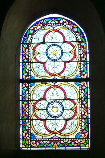 Verrières (grisaille décorative) des baies 1 et 2