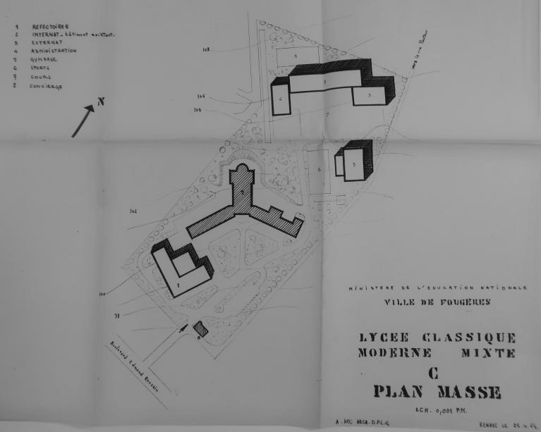 Lycée Jean Guéhenno, 11 rue du Champ Rossignol (Fougères)