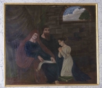 Tableau d'autel : Education de la Vierge (Saint-Aubin-du-Pavail fusionnée en Châteaugiron en 2017)