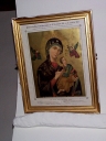 Estampe ; cadre : Notre-Dame du perpétuel secours, Ropenard (Maure-de-Bretagne fusionnée en Val d'Anast en 2017)