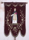 Bannière de procession paroissiale : Saint Erblon ou Herbland de Nantes, Immaculée conception