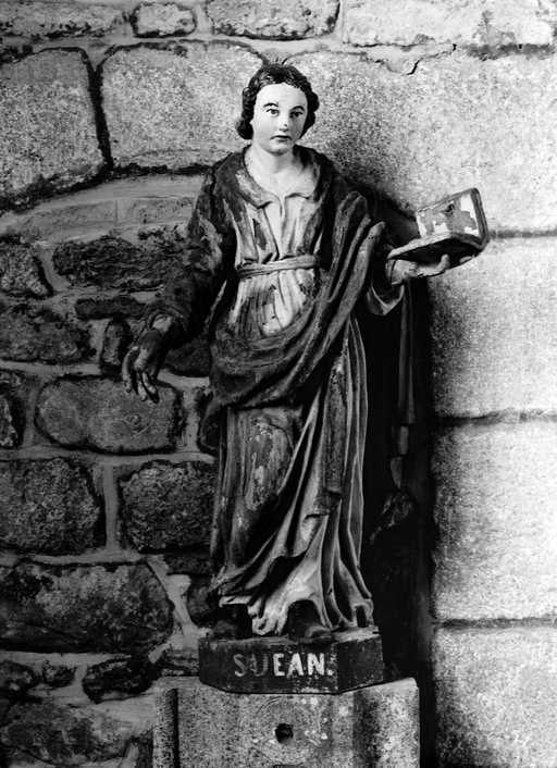 Statue (d'applique, petite nature) : saint Jean, église paroissiale Saint-Laurent (Maël-Pestivien)