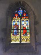 Verrière à personnages de la baie 4 : Saint Louis, Saint Yves, église Saint-Bertin (Guillac)