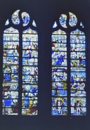 Verrière à personnages de la baie 2 : Scènes de la vie du Christ et de la Vierge (Bazouges-la-Pérouse)