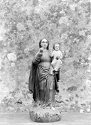 Statue de procession : Vierge à l'Enfant dite Notre-Dame de Crénénan, chapelle Notre-Dame (Ploërdut)