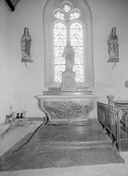 Autel, gradins d'autel (2), tabernacle (autel secondaire), église paroissiale Saint-Samuel (Le Saint)