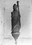 Statue (d'applique, petite nature) : saint Séverin, chapelle Saint-Sébastien (Saint-Ségal)