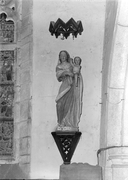 Statue (petite nature, d'applique) : Vierge à l' Enfant (4), dite Notre-Dame de Plourac' h, église paroissiale Saint-Jean-Baptiste (Plourac'h)