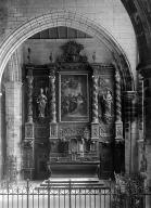 Autel, retable, tabernacle, gradins d'autel (2) (autel secondaire, autel tombeau, retable architecturé, tabernacle à ailes) : de la visitation, chapelle Notre-Dame-du-Kreisker (Saint-Pol-de-Léon)