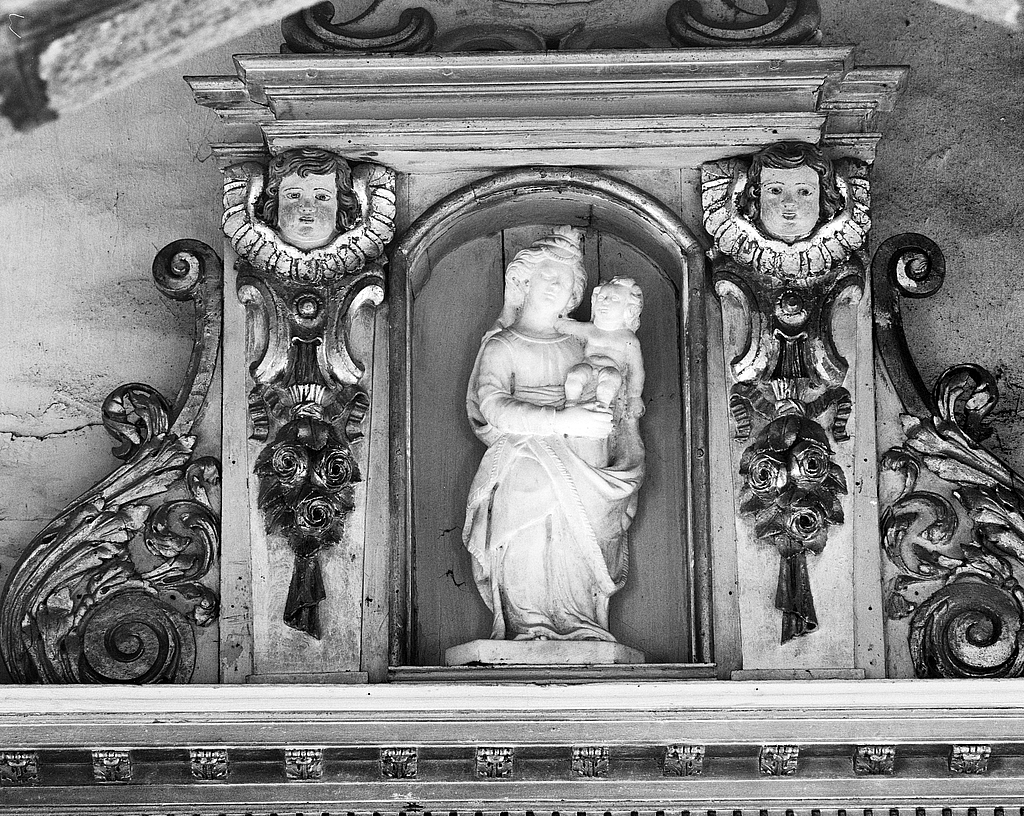 Statue (d'applique, petite nature) : Vierge à l'Enfant (2), église paroissiale Notre-Dame-de-Croas-Batz (Roscoff)