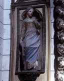 Statue (d'applique, petite nature) : sainte Catherine d'Alexandrie, église paroissiale Notre-Dame-de-Lorette (Séglien)