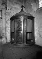 Confessionnal (d'encoignure), église paroissiale Saint-Ouen (Quéménéven)