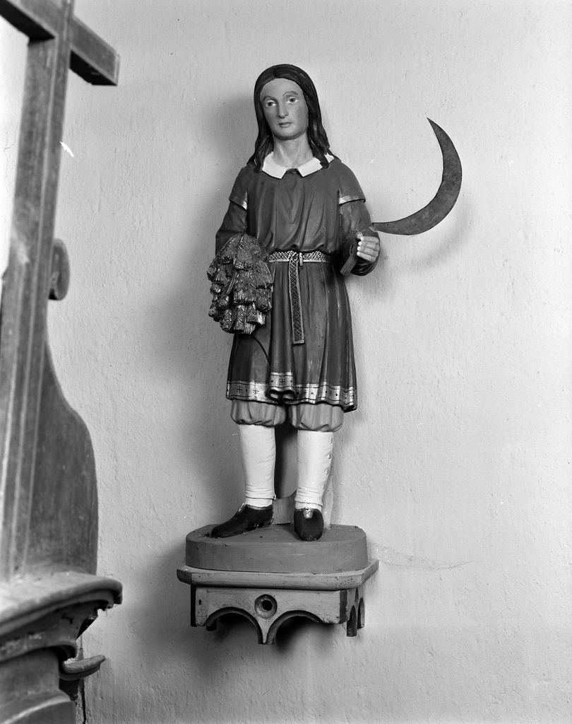 Statue (demi-nature) : saint Isidore, église paroissiale Saint-Gérand (Cléguer)