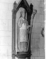 Statue (petite nature, d'applique) : saint Eloi, église Saint-Mélar (Meilars)