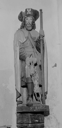 Statue : saint Roch (La Ferrière fusionnée en Plémet en 2016)